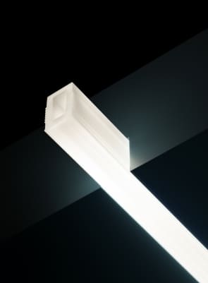 Close-up of illuminated FRES LED profile