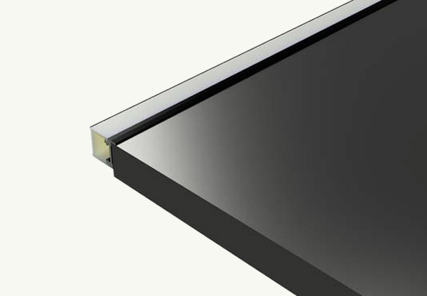 Disegno tecnico del profilo a LED ECLISSI.