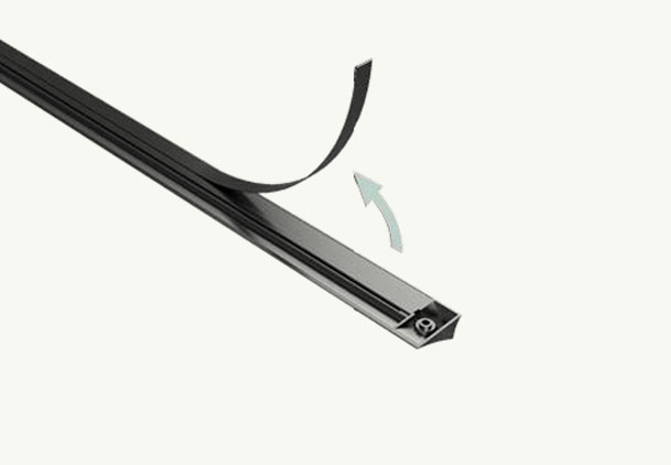 Esempio di installazione del profilo a LED RAMPE.
