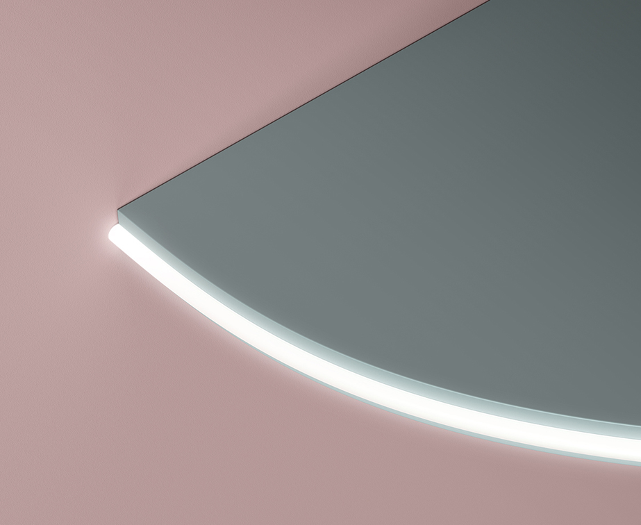Close-up della striscia a LED flessibile LINDT.